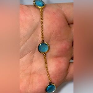 Beautiful bluestone, gold, and blue bracelet